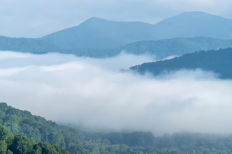 Misty Blue Ridge Mountains Landscape